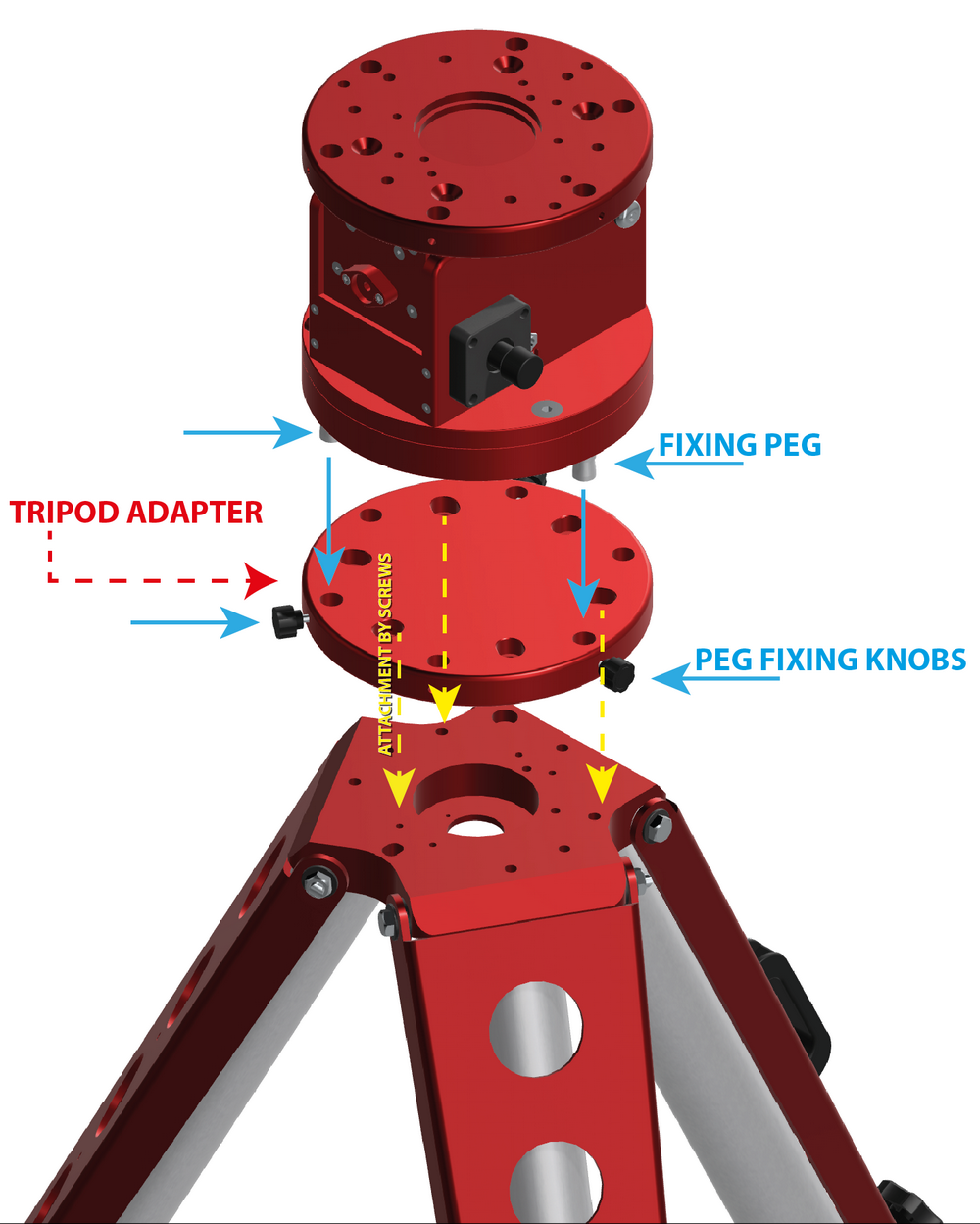 adapter flange for tripods 1000